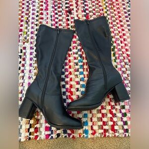 Black Go-Go Boots, Good Condition, Size 9